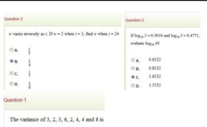 Math questions and answers for jamb 
