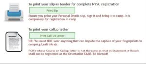 print call up letter 