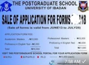 University of Ibadan postgraduate program 